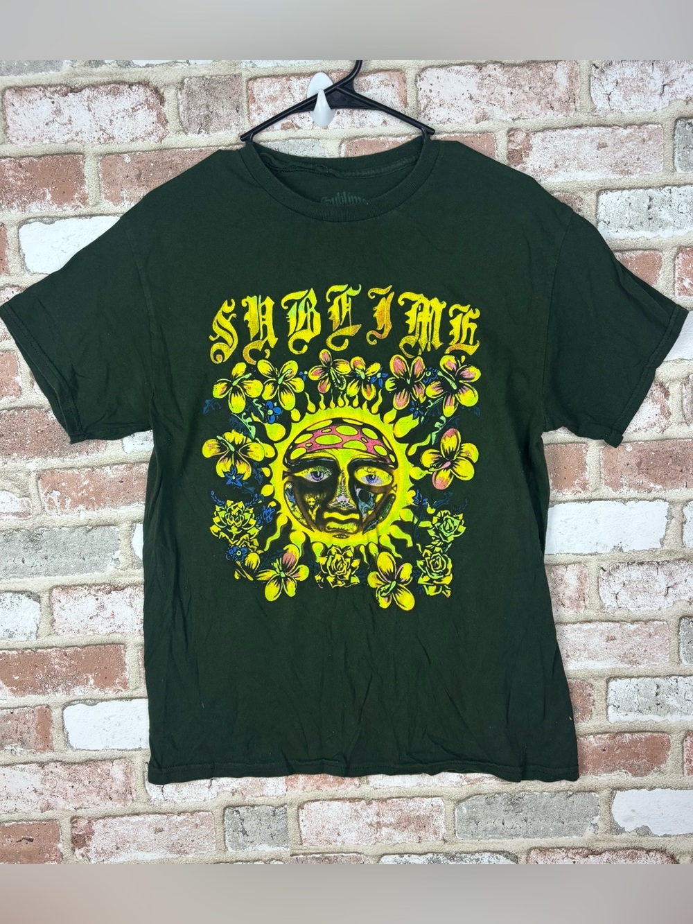 Sublime Graphic Tshirt Unisex medium dark green cotton
